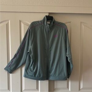 Puma Men’s Gray Bomber Jacket with Purple Details. Size XXL